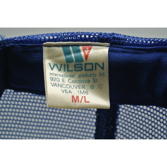 Mission Raceway Park BC Trucker Hat Mesh Snapback Wilson OS VTG Blue White - Picture 7 of 9